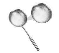 DIYEAH Stainless Steel Colander Spoon for Cooking and Frying Slotted Ladle for Hot Pot and French Fries Kitchen Strainer Scoop for Draining Oil and Water Food Serving Tool