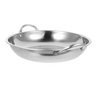 DIYEAH Stainless Steel Hot Pot Pan with Double Handles 33cm Small Household Cooking Pan for Korean Noodle and Vegetable Dishes Suitable for Outdoor Camping