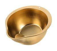 DIYEAH Stainless Steel Rice Strainer Basket Fine Mesh Fruit Washing Drain Basket Kitchen Vegetable Drainer for Household Food Washing and Draining