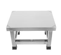 DIYEAH Stainless Steel Stool Slip Metal Footrest Kitchen Bathroom Utility Step Stool for Seniors Easy Clean Portable