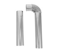 DIYEAH Stainless Steel Stove Pipe Elbow and Extension Easy Install Wood Stove Flue Pipe for Camping Tent Chimney Heating Appliance Exhaust for Boilers Fireplaces
