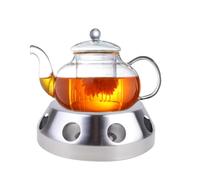 DIYEAH Stainless Steel Tea Warmer with with Candle Holder Sturdy Tea Stove Warmer for Cafe and Office Use for Home Accessories and Lasting Use