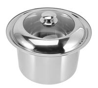 DIYEAH Stainless Steel Urinal with Lid 24cm Thickened Portable Night Spittoon Bedpan for Adults Elderly Bathroom Use