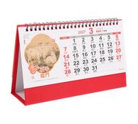 DIYEAH Standing Desk Calendar with Spiral Bound Construction and Smooth Paper, Minimalist Design for Family Use at Home or Classroom, Featuring Comprehensive Planning and Readability