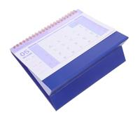 DIYEAH Standing Flip Desk Calendar with Coil Binding Monthly Agenda Planner for Efficient Management Medium Dark Blue Desktop Organizer for Year Daily Planning