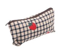 DIYEAH Strawberry Pencil Case Large Capacity Cartoon Pattern Pen Bag Versatile Organizer for School Supplies Cosmetics Cute Design for Students and Artists