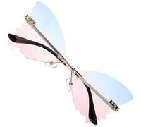 DIYEAH Sunglasses Sun Glasses Blue with Nose Pads Lovely Shaped Leave No Trace and Not Easy to Fall, Lightweight PC Material Outdoor Travel Wearing
