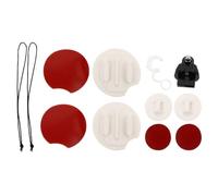 DIYEAH Surfboard Mount Set for Action Camera, Paddle Board Accessory | Uv-stabilized Plastic, Dual-layer Attachment with Tether Hook, Stick-on Base Plate and Fin Plug Mount