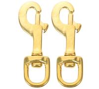 DIYEAH Swivel Snap Hooks 2 Pcs Rotating Spring Clips for Keychains Belts Flag Poles with Smooth Trigger and Tangle-Free Brass Design