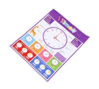 DIYEAH Telling Time Poster and Parents, Visual English Learning Aid on Canvas, Resists Curling and Fading, for Home Education and Primary School Classroom Use