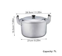 DIYEAH Thickened Aluminum Soup Pot Large Capacity Double Handles Kitchen Cooking Stockpot for Gas Stove Fast Even Heating Household Use