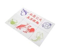 DIYEAH Thickened Lucky Chess Mat with Fish Shrimp Crab Chicken Drawings for Asian Lunar Year Spring Festival Party Games Portable Traditional Chinese Game Mat