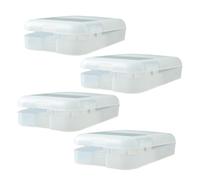 DIYEAH Toothbrush Head Storage Case Plastic Brush Heads Travel Container 4pcs Easy to Open and Close for Bathroom and Travel