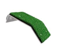 DIYEAH Tortoise Basking Platform with Lifelike Turf, Medium Turtle Climbing Ladder Ramp for Aquarium Tank Decor, Reptile Terrace Ornament Suitable for Turtle and Amphibian Habitat