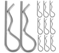 DIYEAH Trailer Hitch Pin Spring Tension Pin 20pcs 304 Stainless Steel Wave-Shaped Design Open-Ended Structure Silver for Farm Equipment and Tractor Hauling