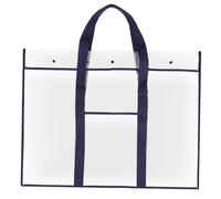 DIYEAH Transparent Art Portfolio Bag for Posters and Paintings Lightweight Durable Storage Container with Handle for Artists and Outdoor Use Blue