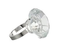 DIYEAH Transparent Diamond Ring Shape Desktop Ornament for Home Office Living Room Decor Smooth Surface Vivid Craft Figurine Material Adornment for Shelf Tabletop Display