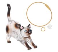 DIYEAH Transparent Pet Hair Storage Keychain Capsule with Clasp Portable Cat Whisker Keepsake Organizer for Pet Hair and Accessories Cute Kitten Keyring for Travel and Daily Use