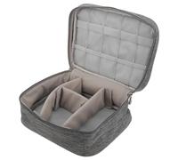 DIYEAH Travel Electronics Organizer Pouch Portable Multi Functional Case for Cables Power Banks USB Drives Durable Grey Storage Bag for Travel Everyday Use