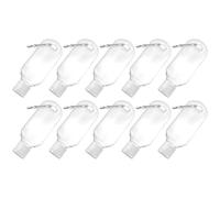 DIYEAH Travel Hand Sanitiser Bottles 50ml Refillable PETG Plastic Containers with Hook for Business Trip 10pcs Leak-Proof Gel Bottles