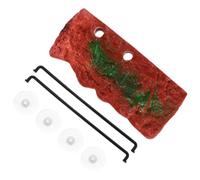 DIYEAH Turtle Basking Platform for Aquarium Tank, Medium Red Reptile Floating Resting Dock 20x9cm with Adjustable Height, Fish Tank Habitat Accessory for Tortoises and Aquatic Reptiles