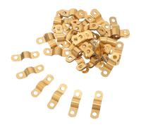 DIYEAH U Bracket Copper Pipe Clamp 70Pcs 6-8Mm Double Hole Strap for Plumbing System and Freezer Evaporator Coil Repair