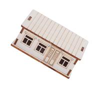DIYEAH Unfinished Miniature Wooden Cabin Kit Small DIY Log House Decoration for Holiday Centerpiece Versatile Indoor Outdoor Display Easy to Paint Wood Cabin Ornament for Miniature Lovers