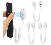 DIYEAH Universal Remote Control Anti Loss Rope and Retractable Security Cable Leash Self-adhesive Wall Mount, Remote Holder Suitable for Tv and Media Devices, One-piece Set