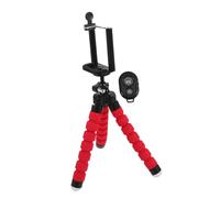 DIYEAH Universal Selfie Stick Tripod Remote and Red Phone Clip Extendable Mobile Phone Tripod Stand for Travel and Video Recording