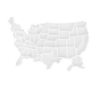 DIYEAH USA Map Puzzle Mold Silicone Epoxy Mold for Puzzle Making DIY Craft Casting Educational 9.65X6.30 Inch Easy Demoulding
