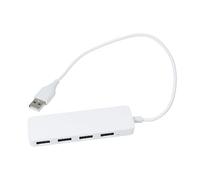DIYEAH USB 2.0 4-port Hub Adapter Converter for Laptop Pc, High-speed Multiport Extension Splitter, White Slim Plug and Play USB Hub for Computer Accessories