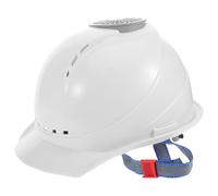 DIYEAH USB Charging Safety Helmet with Cooling Fan for Construction and Outdoor Activities, White Plastic Hard Hat with Stainless Steel V-shaped Design, Reduces Head Temperature