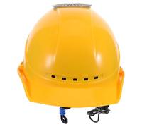 DIYEAH USB Hard Hat with Fan for Construction Work, Cooling Safety Headgear with Sun Protection, Plastic and Stainless Steel, V-shaped Air Conditioned Design for Comfortable Summer Use