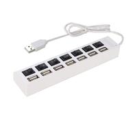 DIYEAH USB Hub 7 Ports High-speed Data Transfer for Laptop and PC USB 2.0 Hub with Individual Power Control, Plastic Material, Downward Compatible with Usb1.1 Devices