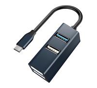 DIYEAH USB Type C Aluminum Alloy Port USB Hub Multi Port Data Splitter for Laptop Phone Tablet Portable Ultra Thin Expansion Adapter with Fast Heat Dissipation