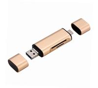 DIYEAH USB Type C Card Reader with Otg Function for Smartphones Tablets Computers Multi Purpose No Driver Required Gold Finish