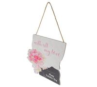 DIYEAH Valentine S Day Wooden Hanging Sign Heart-shaped Door Decoration Wood Material Reusable Valentine Decor for Outdoor and Indoor Party Wall Hanging