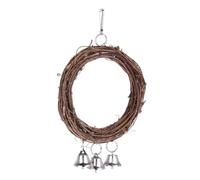 DIYEAH Vine Rattan Parrot with Hanging Bird Swing for Cage Thick Circle Ring with Metal Buckle Climbing and Playing Playground to Enhance Coordination and Prevent Random Color