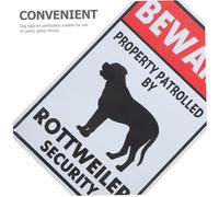 DIYEAH Vintage Iron Dog Warning Sign Garden Decor with Bold Font for Outdoor Fence Wall Weather-resistant Dog Warning Plaque to Alert Visitors and Enhance Property Security