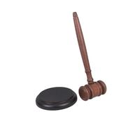 DIYEAH Vintage Judge Gavel with Base Comfortable Grip Auction Hammer for Lawyers and Courtroom Use Handcrafted Design for Legal Proceedings and Auction