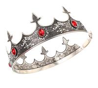 DIYEAH Vintage Metal Crown for Men, King Crown for Prince, Strong Structure, Light Weight Headpiece for Prom, Halloween, Cosplay Party