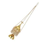 DIYEAH Vintage Metal Hanging Incense Burner with Chain for Meditation Rooms and Catholic Church Ceremony, Cross Shape, Even Smoke Distribution, Size 20x9x9cm, Golden Altar Incense Burner