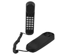 DIYEAH Vintage Wall Mountable Telephone Corded Home Phone for Hotel Office Use Black Antique Style Landline with Internal Extension Communication Material Classic Design for Seamless