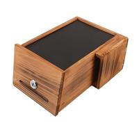 DIYEAH Vintage Wooden Lockable Suggestion Box with Slot and Interactive Blackboard, Wall Mounted Feedback and Donation Box for Office and Workplace, Efficient Storage with Timeless Retro