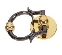 DIYEAH Vintage Zinc Alloy Door Knocker with Handle Ring Elegant Front Door Ornament for Entrance Rustic Gate Pull Handle Resonant Sound Welcoming Knockers for Home and Kitchen