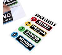 DIYEAH Voice Level Sticker Classroom Rules Poster Noise Level Chart Wall Decor for Elementary Middle School Library Daycare Homeschooling 12.60 X 8.27 in