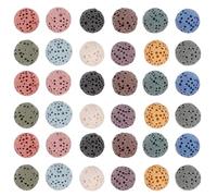 DIYEAH Volcanic Rock Lava Beads to Release Fragrance and Prevent Perfume Spills 39pcs for Essential Oil Diffuser, round Natural Lava Beads Suitable for Car and Other Spaces