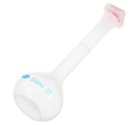 DIYEAH Volumetric Flask, 50ml Plastic Measuring Flask, White Liquid Sampling Bottle for Laboratory and Field Use, Laboratory Personnel, Experimental Liquids