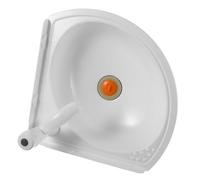 DIYEAH Wall Mounted Corner Bathroom Sink with Faucet Compact Triangle Plastic Wash Basin for Small Spaces Stylish Wall Hung Vanity Vessel Sink Easy Clean Space-Saving Design