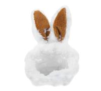 DIYEAH Warm Plush Pet Hat with Rabbit Ears for Small Pets Cozy Headband for Hamsters Guinea Pigs Rabbits Kittens and Rats for Christmas Halloween Parties and Photos